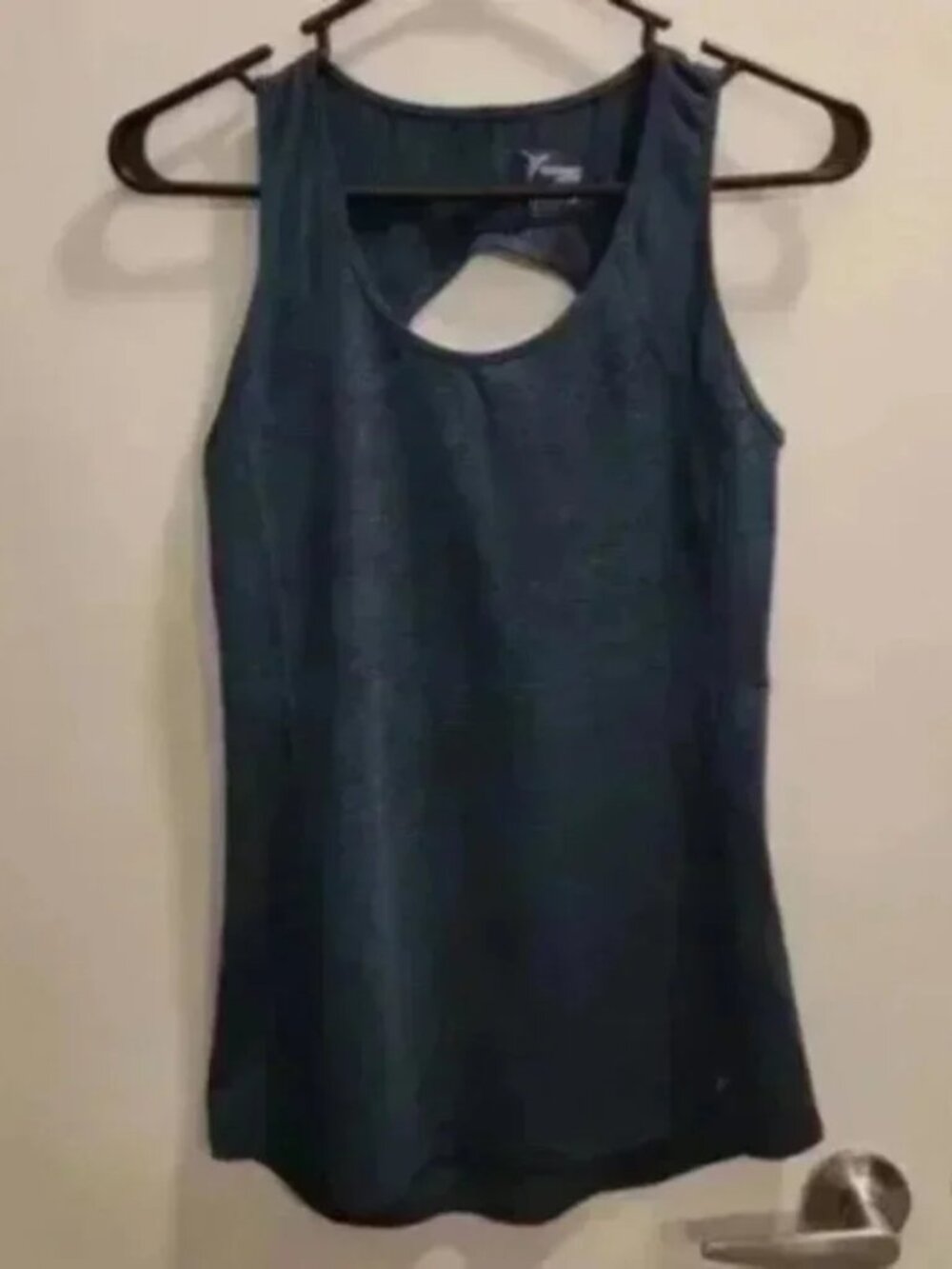 Dark Blue Keyhole-Back Active Tank Size S